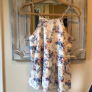 Peplum spaghetti strap top. Size S.